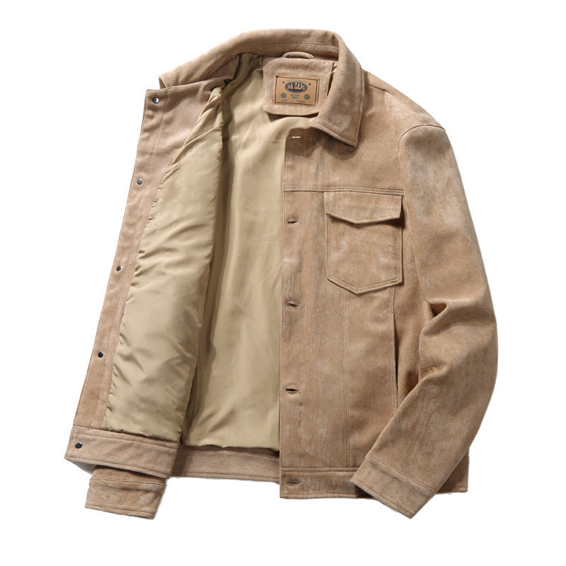Spring Men's Thin Suede Jacket