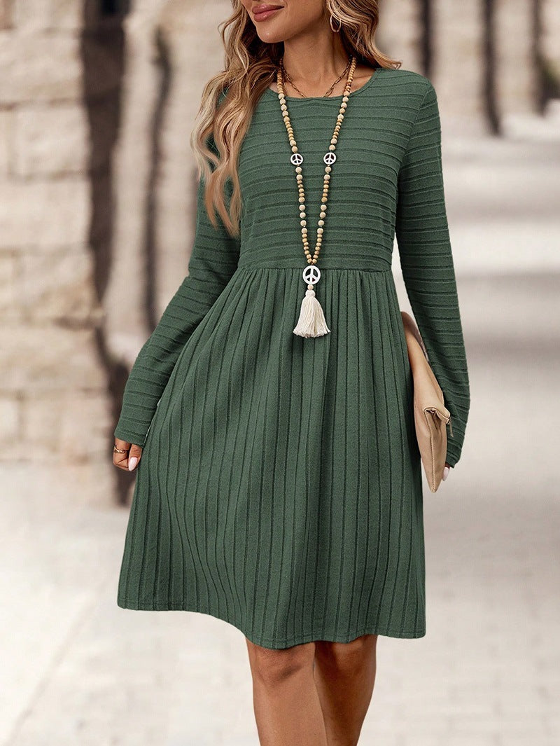Laviney Long Sleeve Round Neck Dress