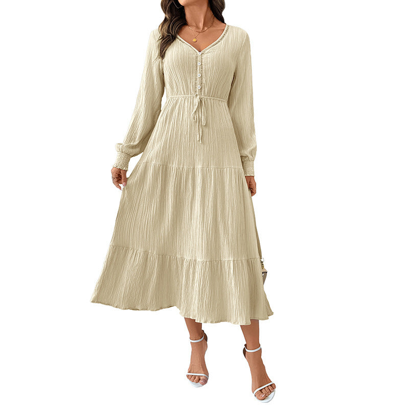Laviney Textured Long Sleeve Dress