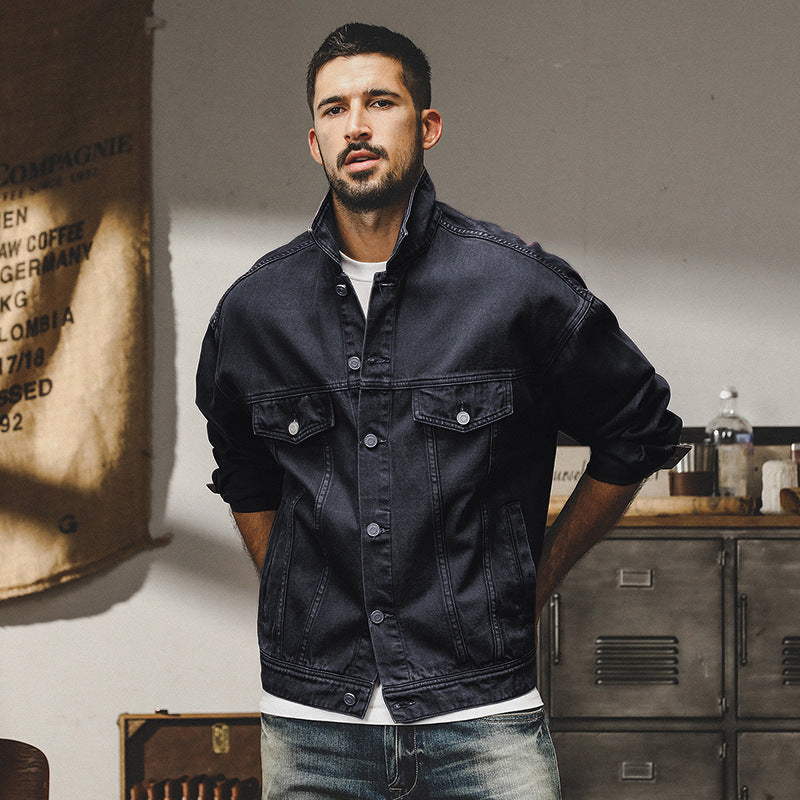 Classic Vintage Denim Jacket for Men