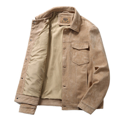 Spring Men's Thin Suede Jacket