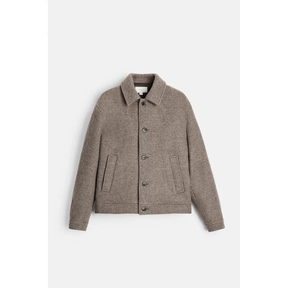 Men’s Wool Blend Casual Lapel Jacket