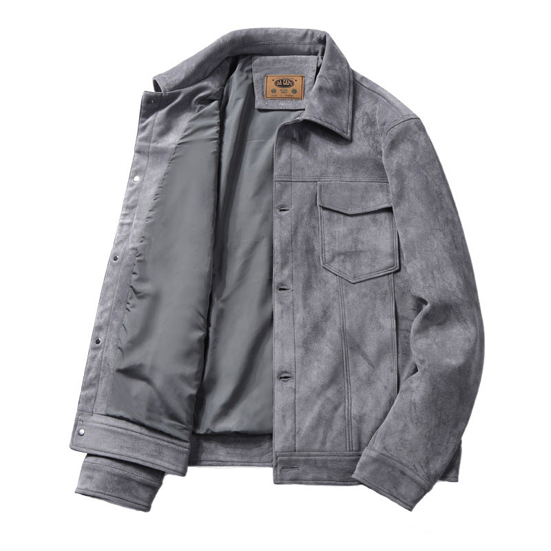 Spring Men's Thin Suede Jacket