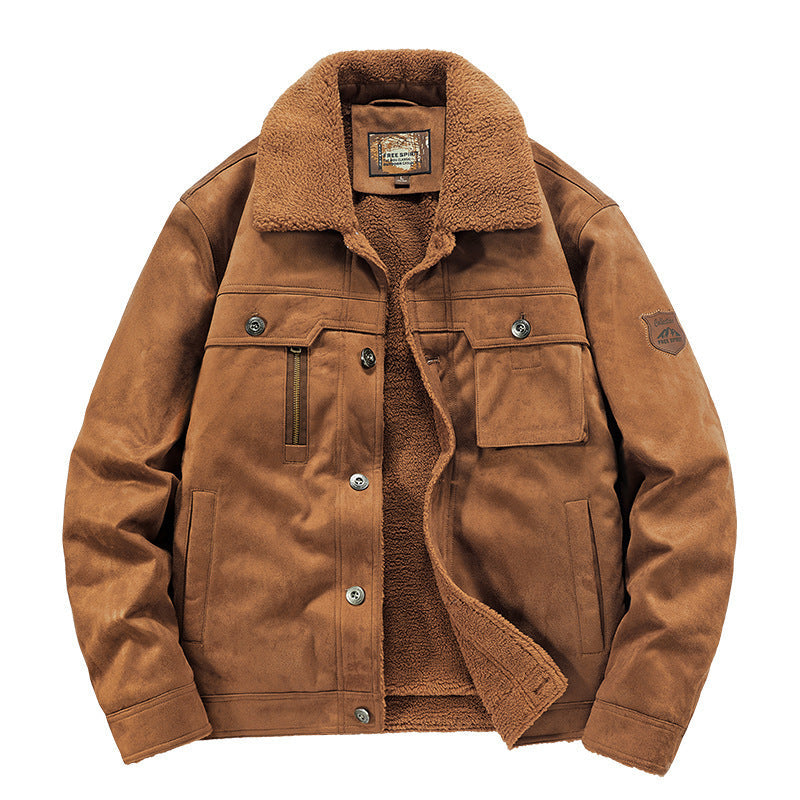 Men’s Deerskin Sherpa-Lined Winter Jacket
