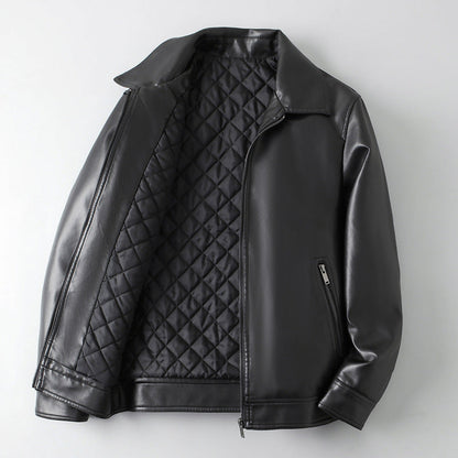 Vaarma Leather Lapel Jacket