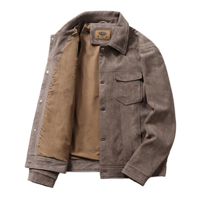 Spring Men's Thin Suede Jacket