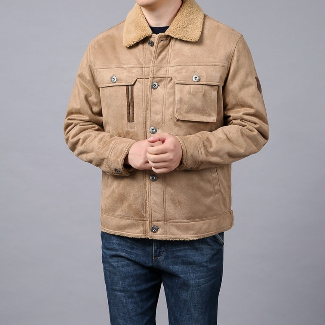 Men’s Deerskin Sherpa-Lined Winter Jacket